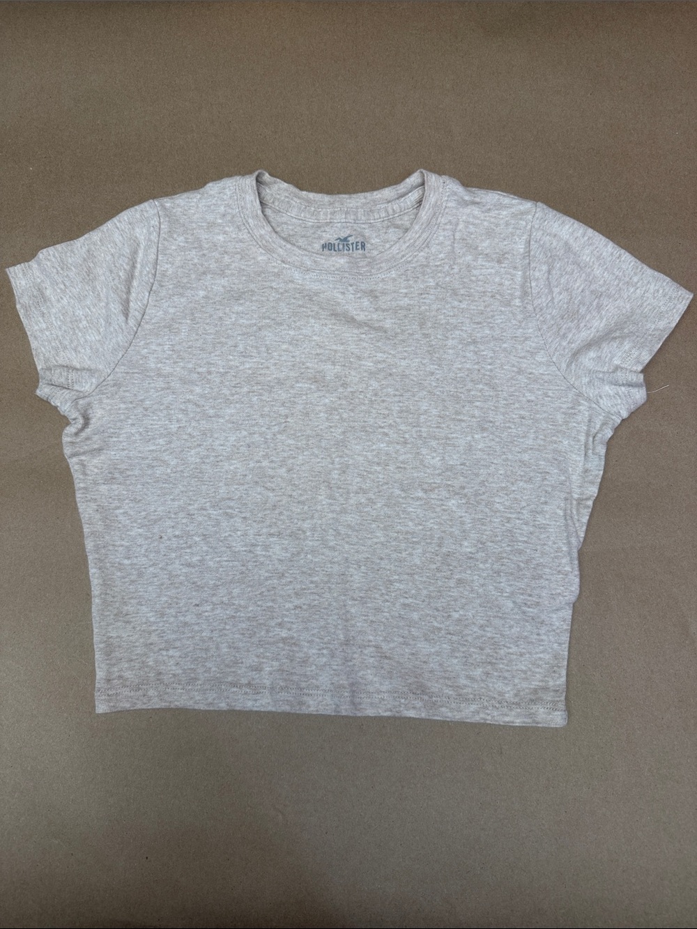 Hollister Heather Gray Cropped Tee